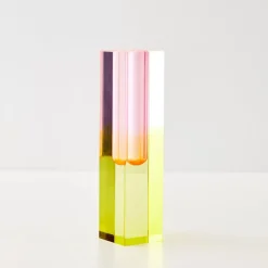 GigiandTom Vases*Kaleidoscope Ombre Acrylic Vase Yellow/Pink