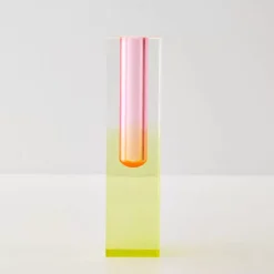 GigiandTom Vases*Kaleidoscope Ombre Acrylic Vase Yellow/Pink
