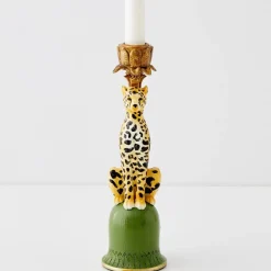 GigiandTom Candle Holders*Leon Leopard Resin Candle Holder