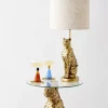 GigiandTom Leon Leopard Resin Table Lamp Gold
