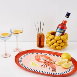 GigiandTom Lobster Ceramic Platter Pink