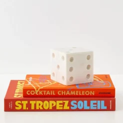 GigiandTom Marble Dice Sculpture White