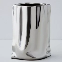 GigiandTom Mercury Metal Vase Silver
