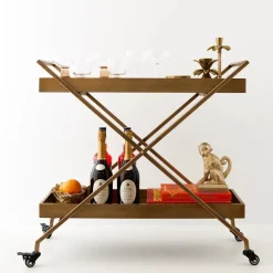 GigiandTom Metal Bar Cart Gold