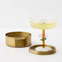 GigiandTom Tableware*Metal Coasters 4 Pack Gold