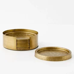 GigiandTom Tableware*Metal Coasters 4 Pack Gold
