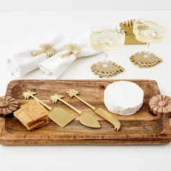 GigiandTom Serveware*Miami Brass Cheese Knife Set