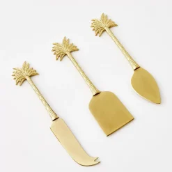 GigiandTom Serveware*Miami Brass Cheese Knife Set