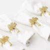 GigiandTom Miami Metal Napkin Rings Gold