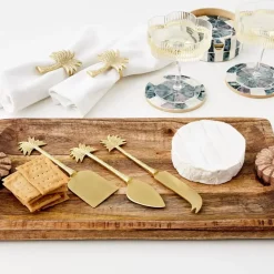 GigiandTom Miami Metal Napkin Rings Gold