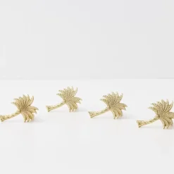 GigiandTom Miami Metal Napkin Rings Gold