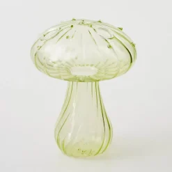 GigiandTom Vases*Mushroom Coloured Glass Vase Green
