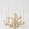 GigiandTom Candle Holders*Otto Octopus Resin Candle Holder Gold