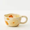 GigiandTom Mugs & Teacups*Painted Blooms Ceramic Mug Orange