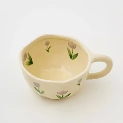 GigiandTom Painted Tulip Ceramic Mug Purple