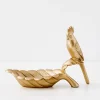 GigiandTom Penny The Parrot Resin Decorative Tray Gold