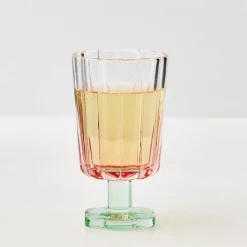 GigiandTom Posie Ribbed Wine Glass Pink