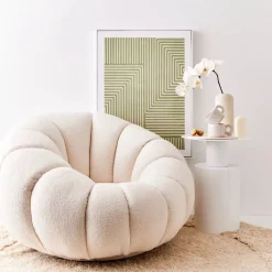 GigiandTom Pumpkin Accent Chair White