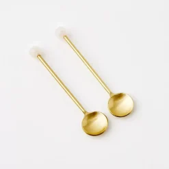 GigiandTom Tableware*Quartz Brass Dessert Tea Spoon Set