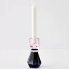 GigiandTom Candle Holders*Queen Crystal Taper Candle Holder Black Pink