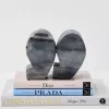 GigiandTom Quote Marble Bookends Grey