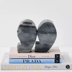 GigiandTom Quote Marble Bookends Grey