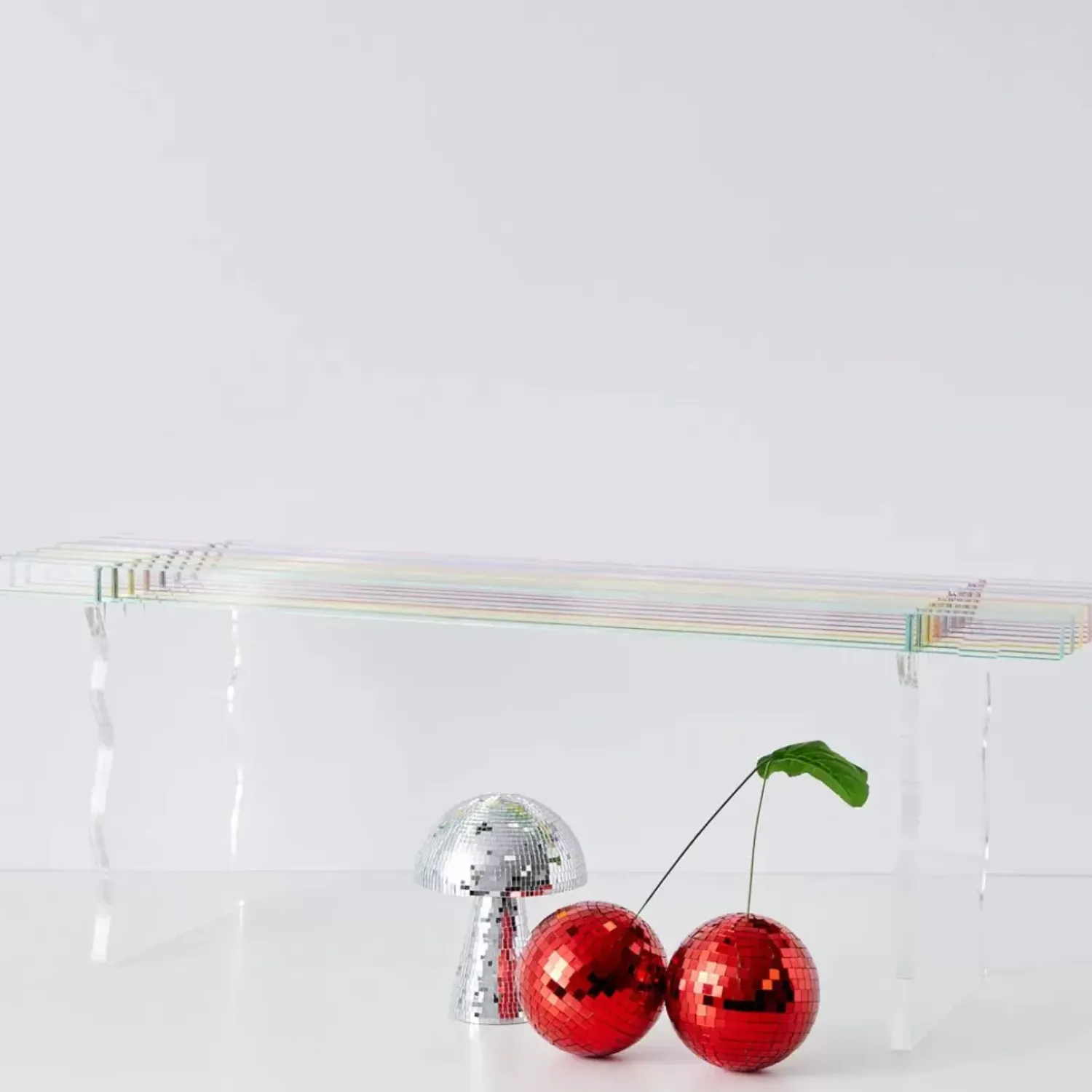 GigiandTom Rainbow Acrylic Side Bench Seat