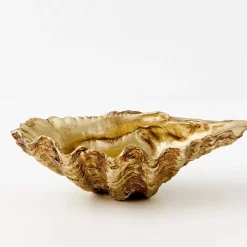 GigiandTom Decorative Objects & Trays*Resin Clam Sculpture Small Gold