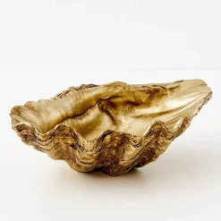 GigiandTom Decorative Objects & Trays*Resin Clam Sculpture Small Gold