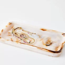 GigiandTom Resin Decorative Tray Tortoiseshell
