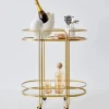 GigiandTom Bar Tools & Accessories*Retro Two-Tier Metal Bar Cart Gold