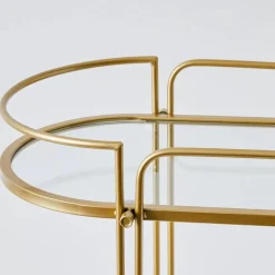 GigiandTom Bar Tools & Accessories*Retro Two-Tier Metal Bar Cart Gold