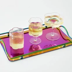 GigiandTom Ribbed Flower Champagne Glass