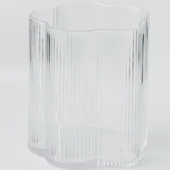 GigiandTom Ribbed Flower Glass Tumbler