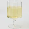 GigiandTom Ribbed Flower Wine Glass