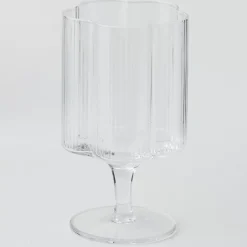 GigiandTom Ribbed Flower Wine Glass