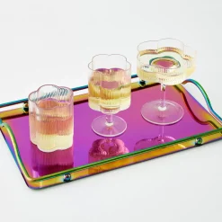 GigiandTom Ribbed Flower Wine Glass