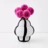 GigiandTom Vases*Ribboned Coloured Glass Vase White/Black