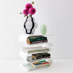 GigiandTom Vases*Ribboned Coloured Glass Vase White/Black