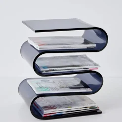 GigiandTom S Bend Acrylic Side Table Grey