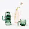GigiandTom Drinkware*Saguaro Cactus Glass Set Of 4 Green