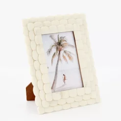 GigiandTom Scalloped Bone Photo Frame Ivory