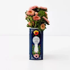 GigiandTom Vases*Secret Garden Ceramic Book Vase Navy
