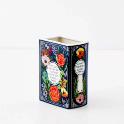 GigiandTom Vases*Secret Garden Ceramic Book Vase Navy