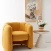 GigiandTom Shell Fabric Accent Chair Mustard