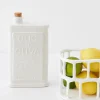 GigiandTom Sicilian Ceramic Olive Oil Bottle Ivory