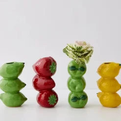 GigiandTom Stacked Lime Ceramic Vase