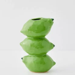 GigiandTom Stacked Lime Ceramic Vase