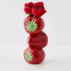 GigiandTom Stacked Strawberry Ceramic Vase