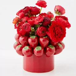 GigiandTom Strawberry Bouquet Ceramic Vase